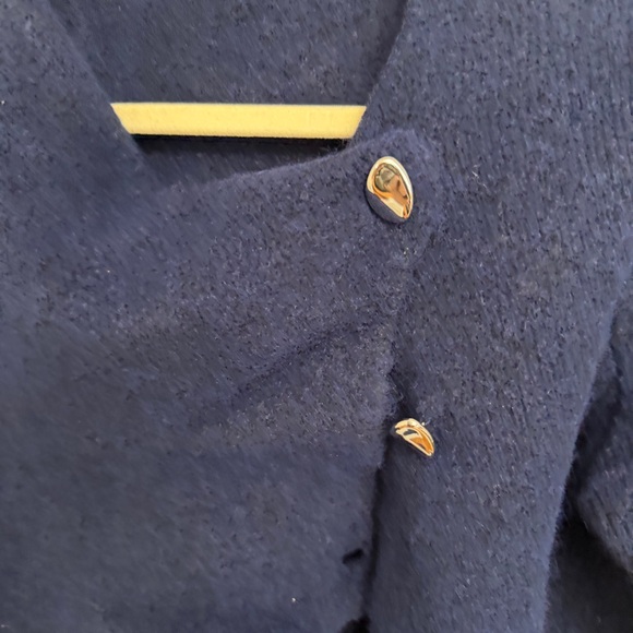 Zara Navy Blue Cardigan Sweater size S - Picture 3 of 4